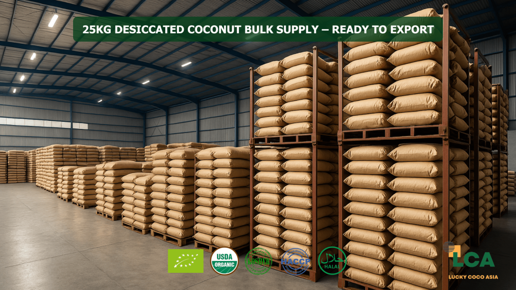 25kg Desiccated Coconut Bulk Supply – Ready to Export
