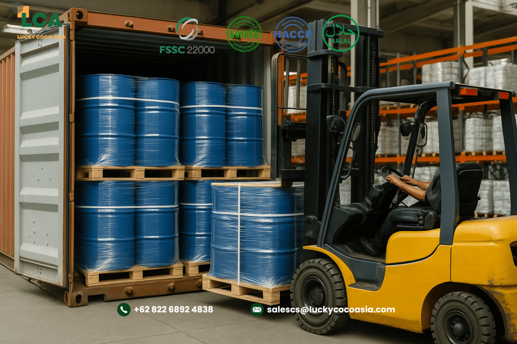 Coconut Cream Supplier for Europe – 200kg Drum Stuffing Process